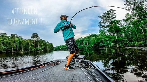 GIANT BASS Caught DURING Afternoon BASS TOURNAMENT!!! || Summer Bass Fishing