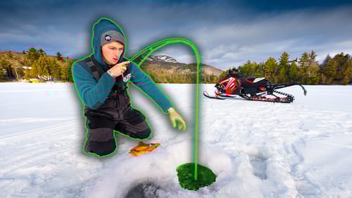 Backwoods ICE FISHING for WILD Trout! (Camp Claw)