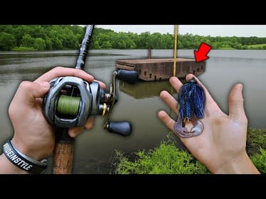 Fishing An ABANDONED Trophy Pond For GIANT BASS! -- (Bank Fishing)