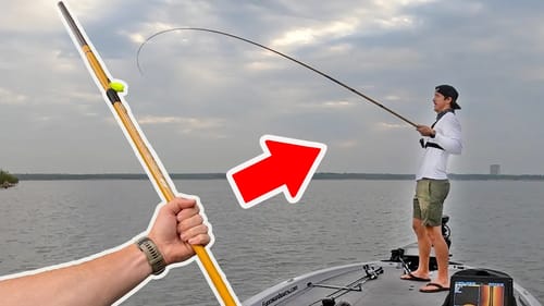 MY FIRST FISHING POLE! Using Childhood Rod to Catch Fish