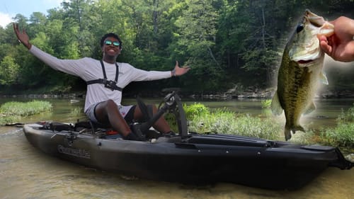 Kayak Fishing CLEAR River For Spotted Bass