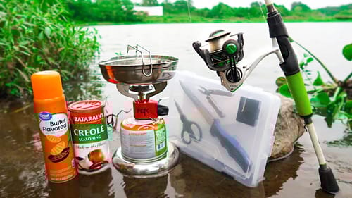 LIVEBAIT Fishing HIDDEN Pond (CATCH and COOK)