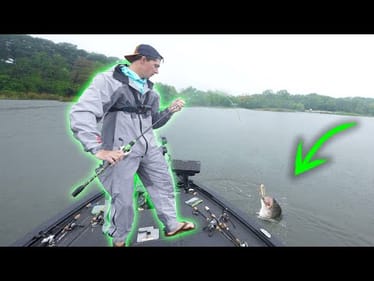 Topwater Fishing For MEGA BASS In The RAIN! (INSANE Day)