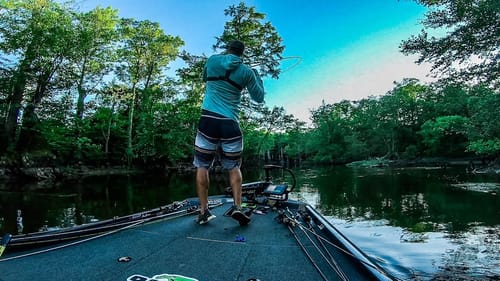 UNEXPECTED Area Of the RIVER Was LOADED With BASS!! || Summertime Bass Tournament