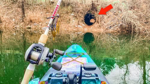 Kayak Fishing A Storm Drain After Snow Storm (SURPRISING)
