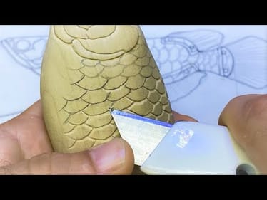 Carving an Arowana Out of Tupelo Wood | Fun Facts + Meticulous Bait Making