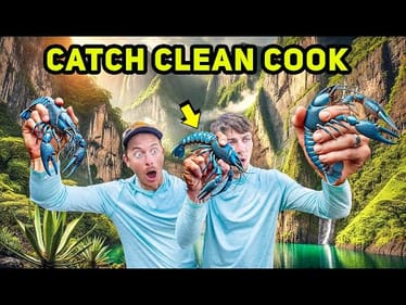 TRAPPING and COOKING Exotic GIANT BLUE CRAWFISH in MEXICO! ( Catch Clean Cook)