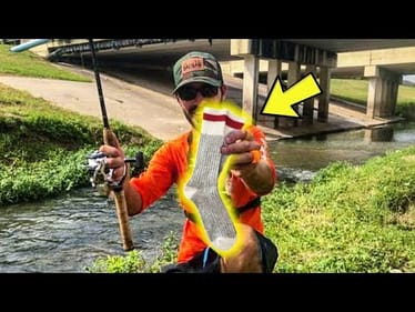 Using A SOCK to CATCH FISH! (NO HOOKS!!)