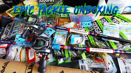 $500 EPIC Tackle UNBOXING! - Curado DC, Favorite Defender Rod, Googan Baits, Chatterbaits!