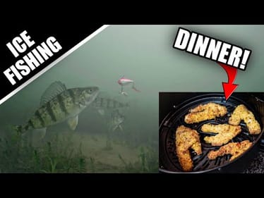 Ice Fishing for Perch Dinner | CATCH and COOK (Air Fryer Recipe!)