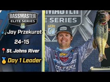 Jay Przekurat leads Day 1 of 2025 Bassmaster Elite at St. Johns River with 24 pounds, 15 ounces