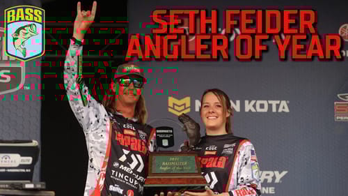 Seth Feider wins the 2021 Bassmaster Angler of the Year award