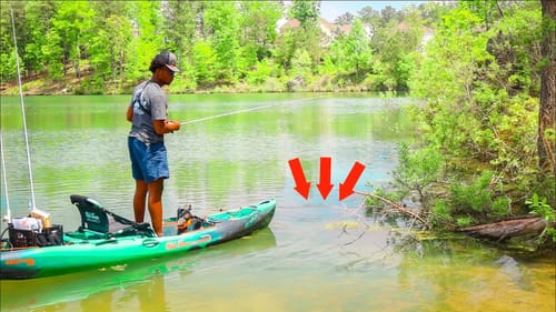 SIGHT FISHING For Big Bass On My KAYAK