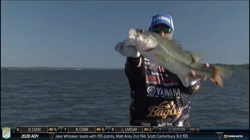 Canterbury catches a big bass on Eufaula