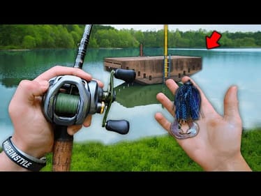 Fishing An ABANDONED Trophy Pond For GIANT Bass! (Bank Fishing)