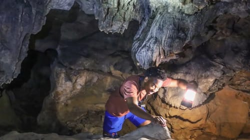 We Found an ABANDONED CAVE while Kayak Fishing A Loaded Creek For Bass