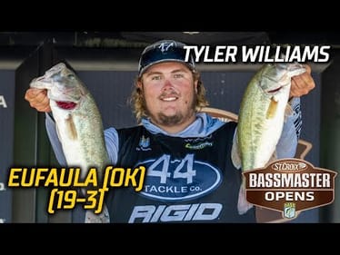 Bassmaster OPEN: Tyler Williams leads Day 1 at Lake Eufaula, Oklahoma with 19 pounds, 3 ounces