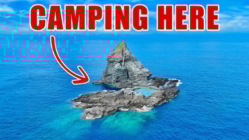 Camping on remote Japanese island