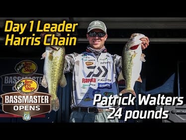 Patrick Walters leads Day 1 of Basspro.com OPEN at Harris Chain with 24 pounds