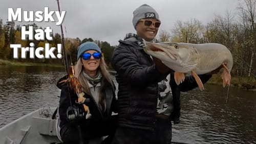 Big Musky Dreams Hat Trick on the River!  Part 2