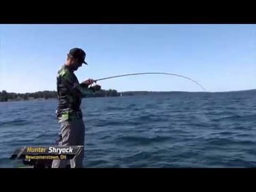 Hunter Shryock having a blast at the St. Lawrence River