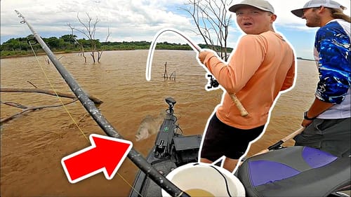 HOOKED UP w/ TROPHY Fish in Ultra-Muddy Water!!