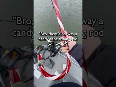 Candy cane super heavy action fishing rod! #fishing