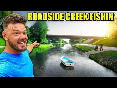 Roadside Creek Fishing For BIG FISH!