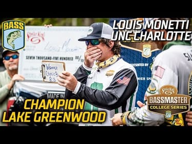 Louis Monetti, of UNC Charlotte, wins the 2022 Bassmaster College Classic Bracket