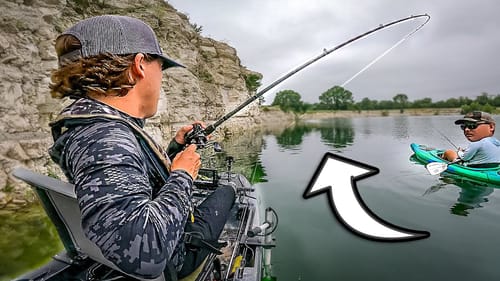 Uncut Fishing In An ABANDONED Rock Quarry! (Raw Kayak Fishing)