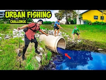 1v1v1 BACKYARD PONDS Urban Fishing CHALLENGE!