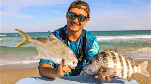 Catching Dinner Off the Beach! (Catch and Cook)