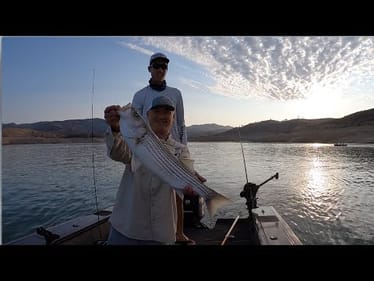 Castaic Trifecta!!! (Dad caught his biggest striper this year!!)