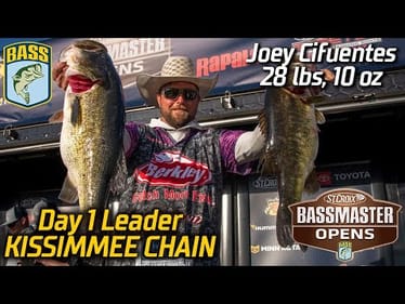Joey Cifuentes leads Day 1 of Bassmaster Open at Kissimmee Chain (28 pounds!)