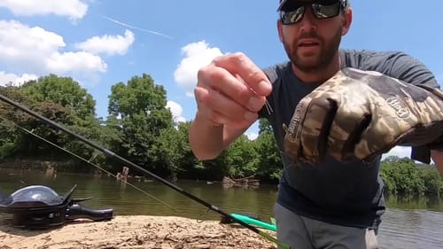Parker and I catching creek critters!