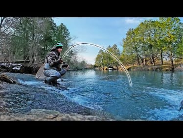Catching BIG River stock Trout on Lures - MY BEST DAY EVER!