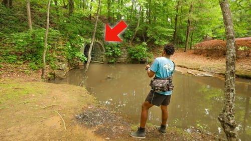 Micro Fishing Tiny Spillways & Ponds Multi-Species Challenge (Landing Big Bass with Miniature Gear!)