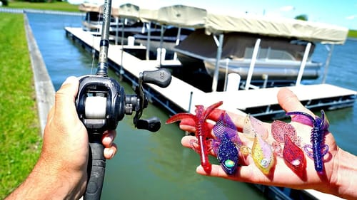 HOMEMADE Plastic Lures Bass Fishing CHALLENGE!!! (CRUSHED THEM)