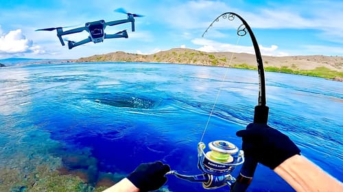 Drone fishing Giants!