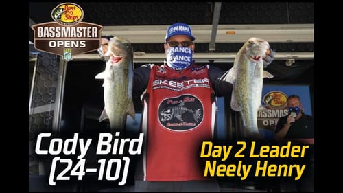 Cody Bird leads Day 2 with 24 pounds, 10 ounces (Bassmaster Central Open at Neely Henry)