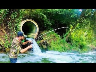FLOODED CREEK SPILLWAYS are LOADED WITH FISH!!