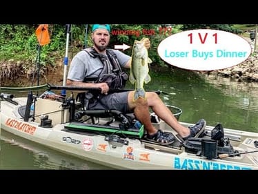 FUN 1V1 KAYAK FISHING TOURNAMENT  || BIG FISH CAUGHT ||