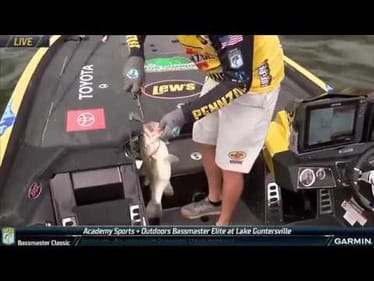 Matt Arey's big bass from early on Final Day at Guntersville