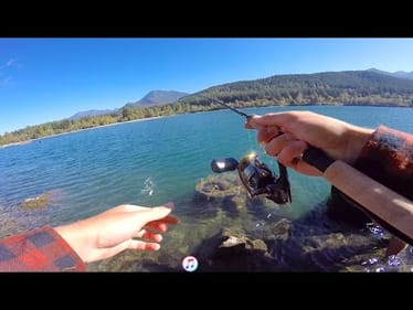 Fishing In The Mountains For Trout