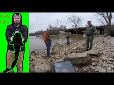 DOWNTOWN KNOXVILLE !!  FISHING FOR WINTER CATFISH  || RUN IN WITH THE GAME WARDEN ||   EPISODE 2