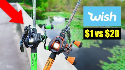 CHEAP vs EXPENSIVE WISH APP Chatterbait Fishing Challenge