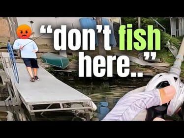 Dock FISHING Nightmare..(home owner was PISSED)