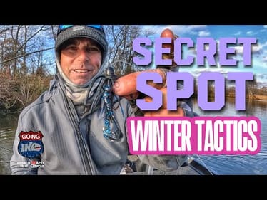 Wintertime Bass Fishing! SECRET Spot!