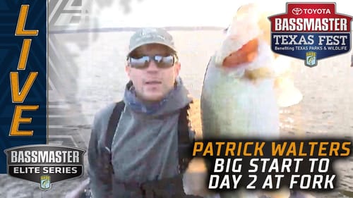 Patrick Walters lighting up the scoreboard on Day 2 at Lake Fork