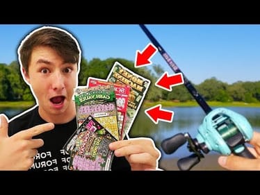 Using LOTTERY TICKETS To Buy Lures (Fishing Challenge!)